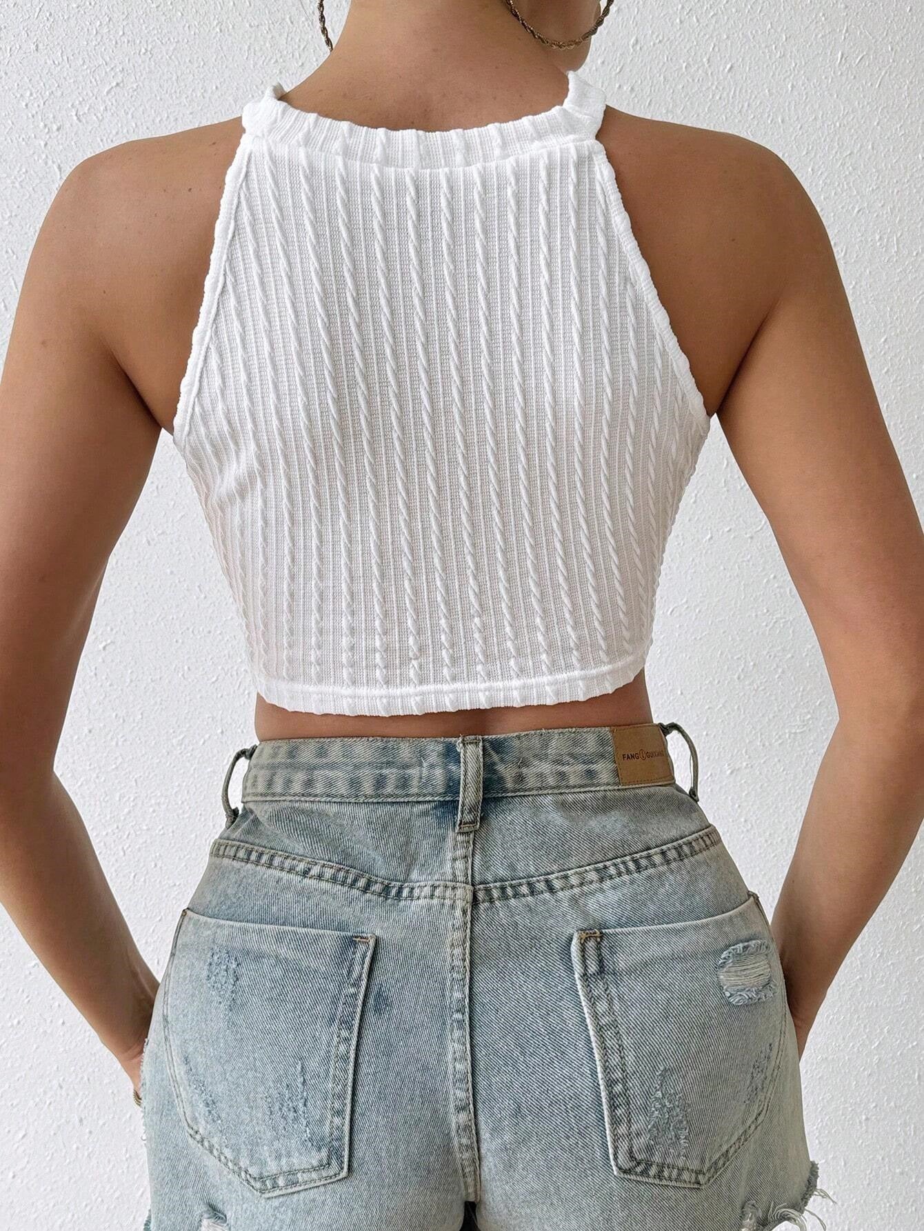 2025 Spring and Summer New Elegant Tassel Vest Short Slimming Navel Top