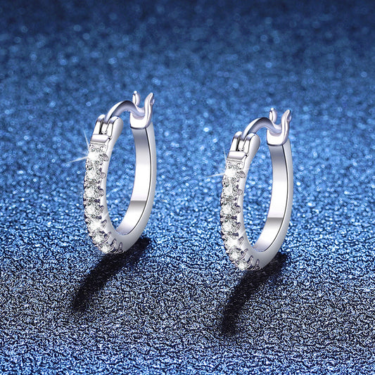 24-point moissanite earrings s925 sterling silver moissanite earrings