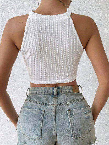 2025 Spring and Summer New Elegant Tassel Vest Short Slimming Navel Top