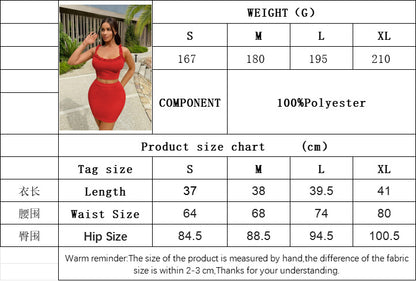 2025 Women's Sexy Ruffles Suspenders Sexy Hip-wrapped Fashion Suit Two-piece Set