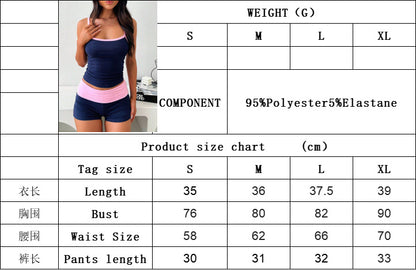 2025 Sports Style Fashion Suit Suspender Shorts Two-piece Set