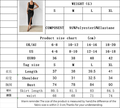 2025 Spring and Summer New Women's Elegant Style Fashion Suit Sleeveless Vest Skirt Two-piece Suit