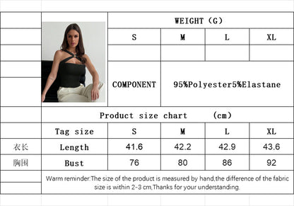 2025 Spring and Summer New Foreign Trade Cross-border Women's Clothing Simple Trendy Vest Off-shoulder Beautiful Back Design Tube Top