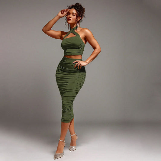Women's 2025 Spring and Summer New Sexy Fashion Set Amazon Foreign Trade Two-piece Set