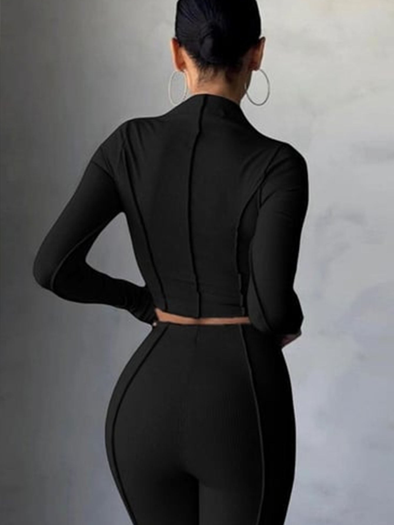 Women's sexy sports fashion suit  tight belly-tightening two-piece suit