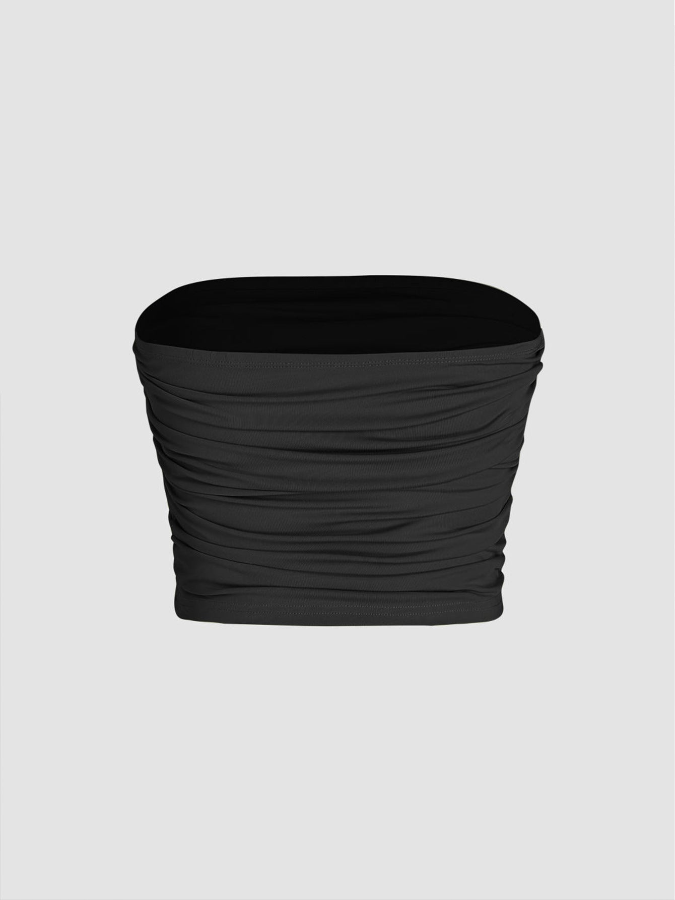 Hot 2025 cross-border sexy hot girl design pleated slim vest tube top