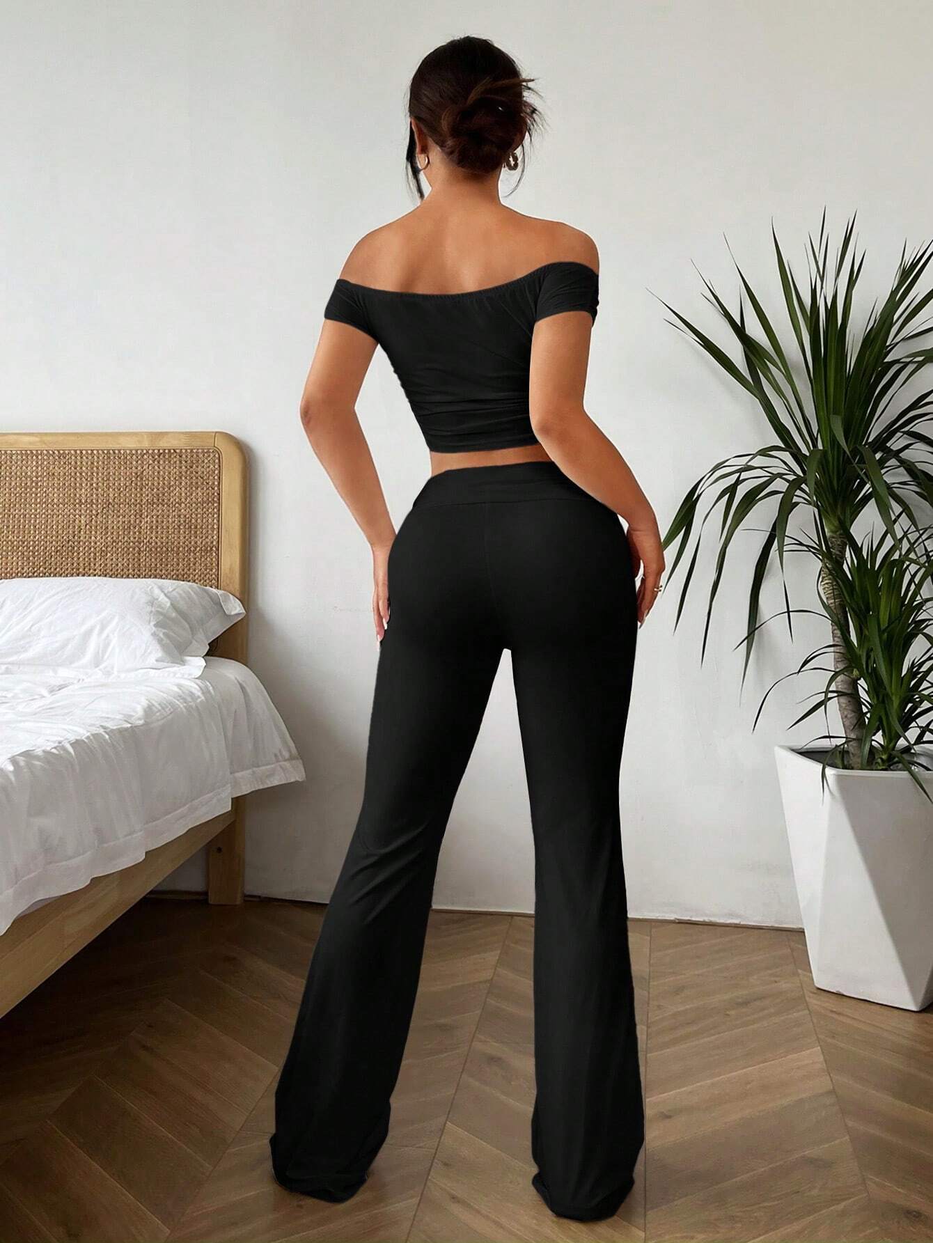 Women's  sexy fashion suits 2025 spring and summer new short tops and trousers two-piece suits