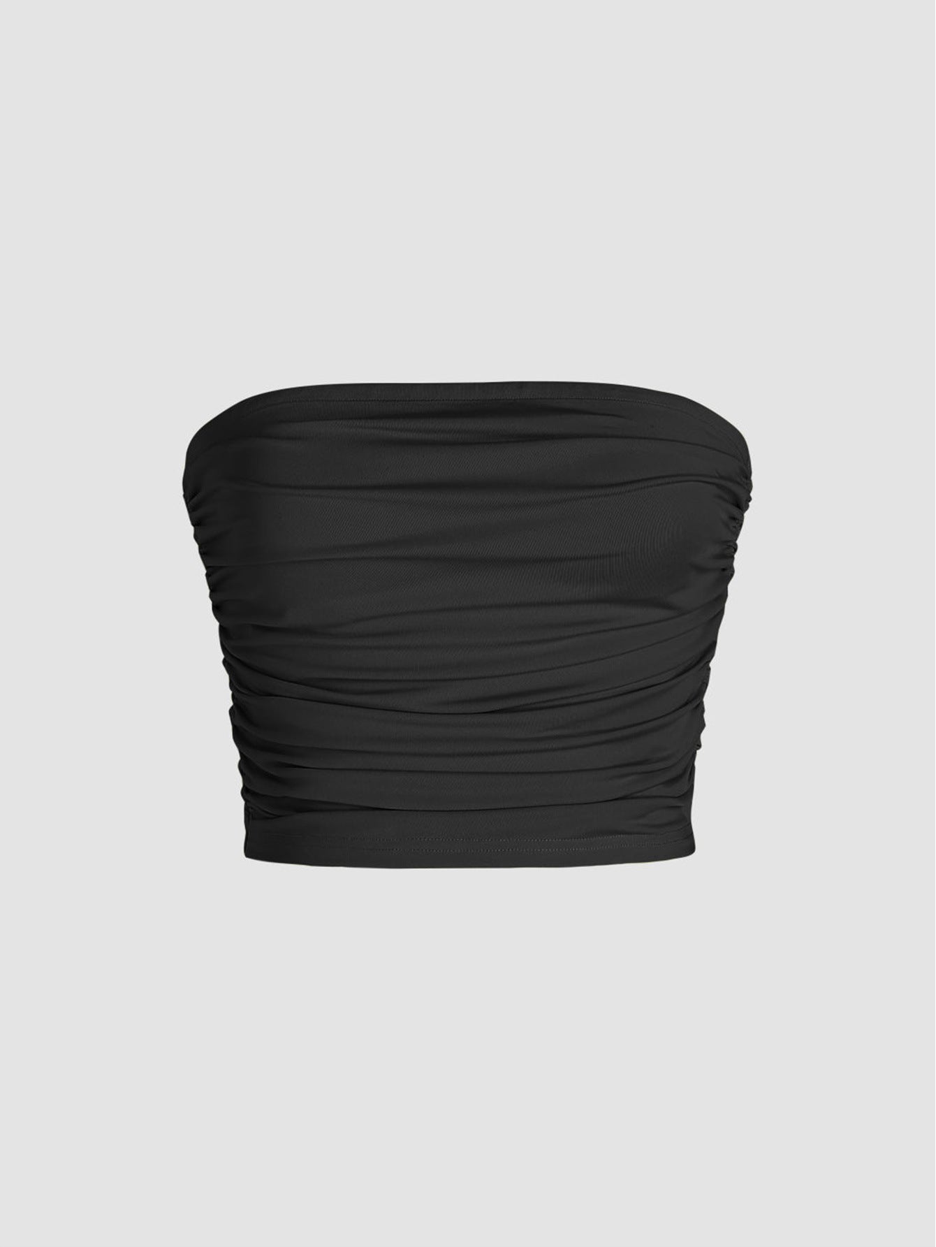 Hot 2025 cross-border sexy hot girl design pleated slim vest tube top