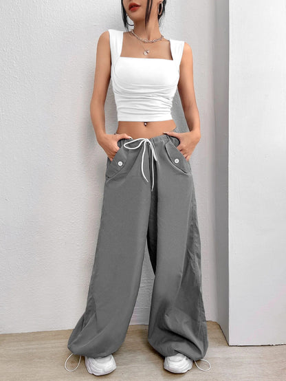 2025 Spring women's slim fit short sexy solid color tube top vest with suspender top