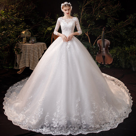 Temperament bride forest style super fairy dreamy French tail simple