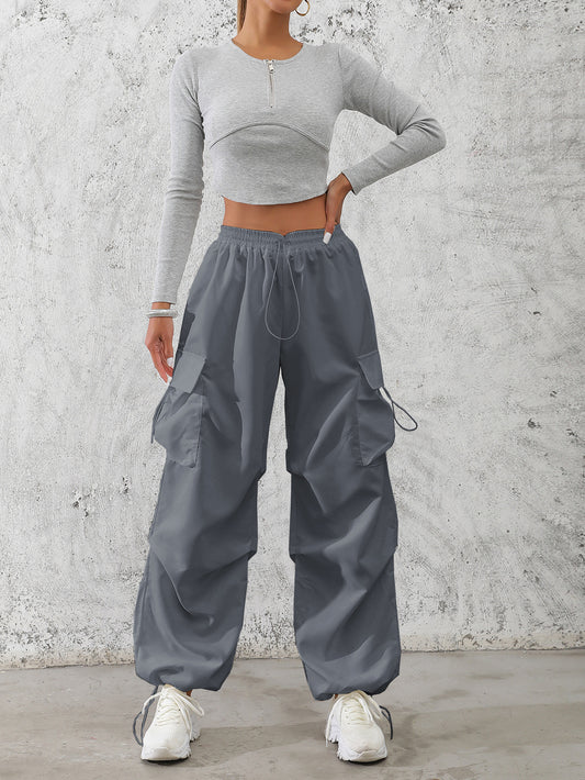 New summer American style drawstring new fashion casual cuffs overalls