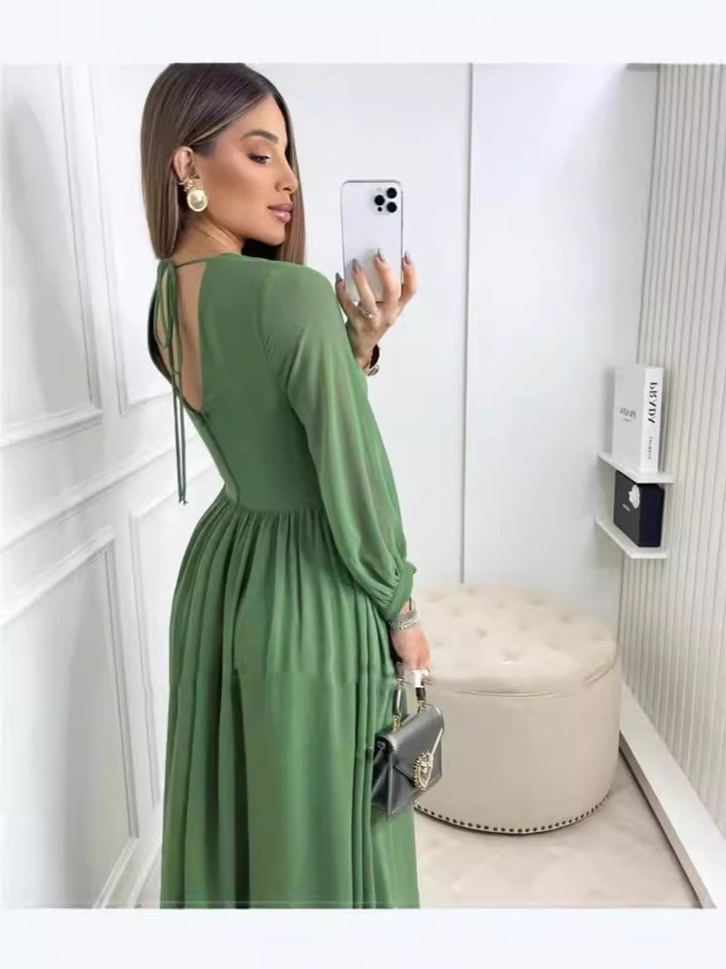Green stylish casual dress