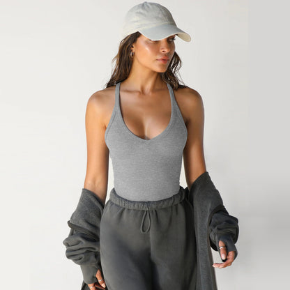 New  knitted vest European and American women's sexy slim bm top trendy brand inner bottoming shirt